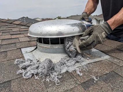 Cleaning Dryer Vent On Roof in Buena Park