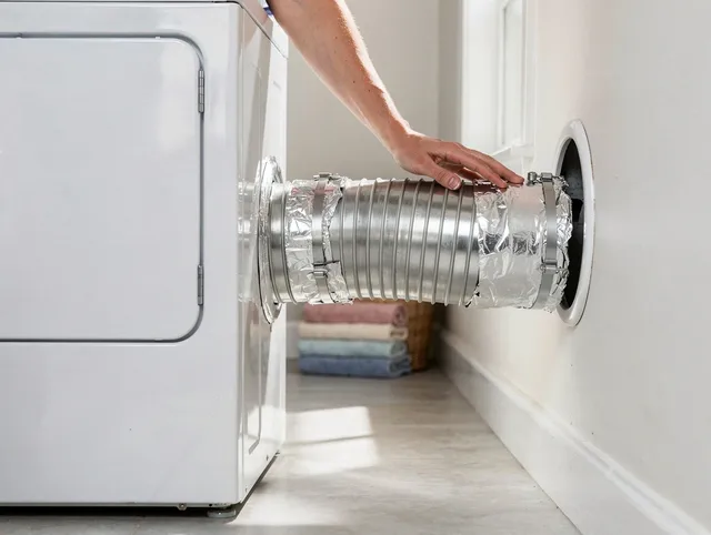 Professional dryer vent hose installation by Buena Park Dryer Vent Cleaning in Buena Park